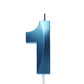 Qj-solar 2.76 inch Blue 1 Birthday Candles,3D Number 1st Cake Topper for Birthday Decorations No 11 12 13 14 15 16 17 18 19