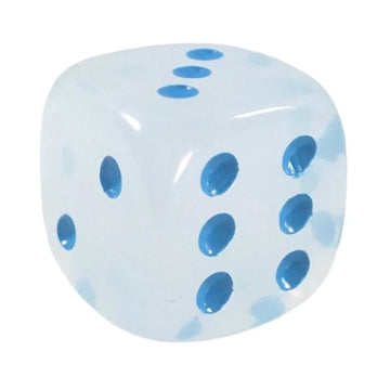 Role 4 Initiative D6 18Mm Translucent White W/Light Blue (12)
