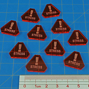 Litko Space Fighter 2Nd Edition Tokens | Compatible With Star Wars: X-Wing Miniatures Game | Pack Of 10 (Triangluar Stress Tokens)