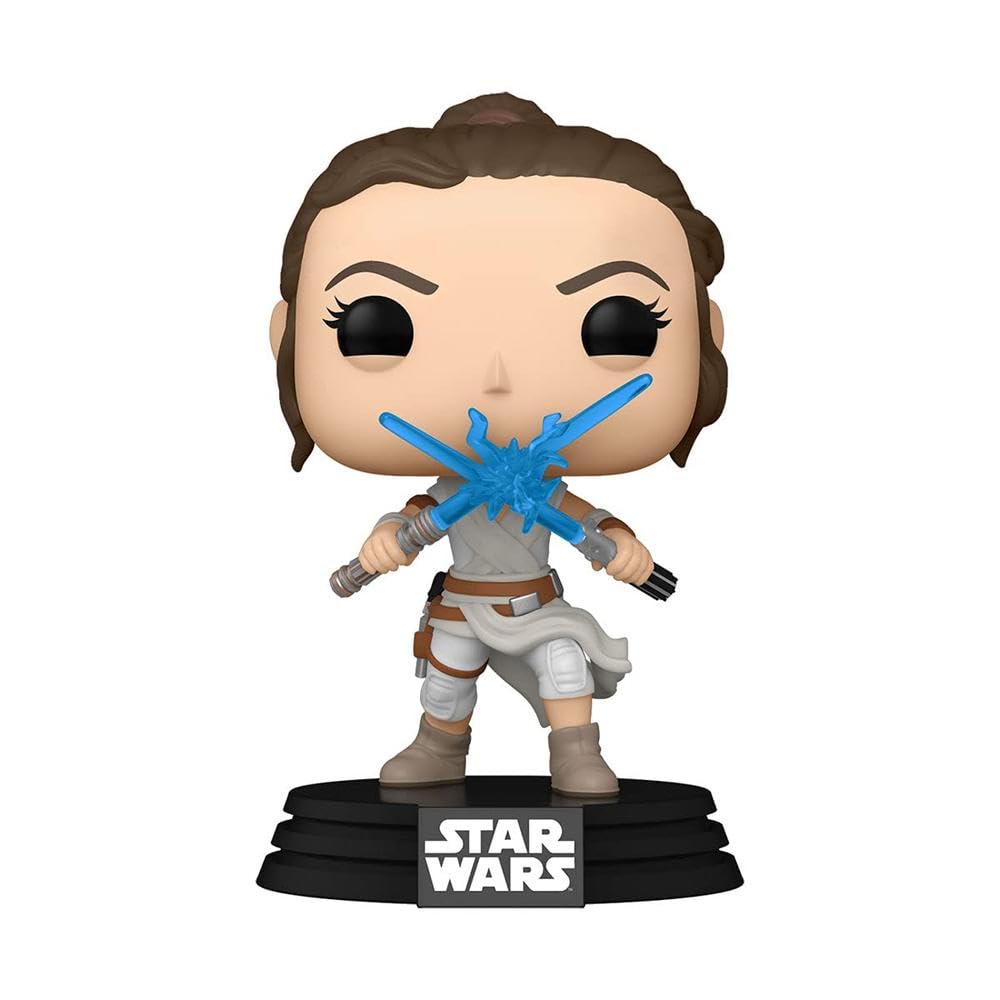 Funko Pop Star Wars: The Rise Of Skywalker Ep. 9 - Rey With 2 Light Sabers Collectible Vinyl Bobblehead