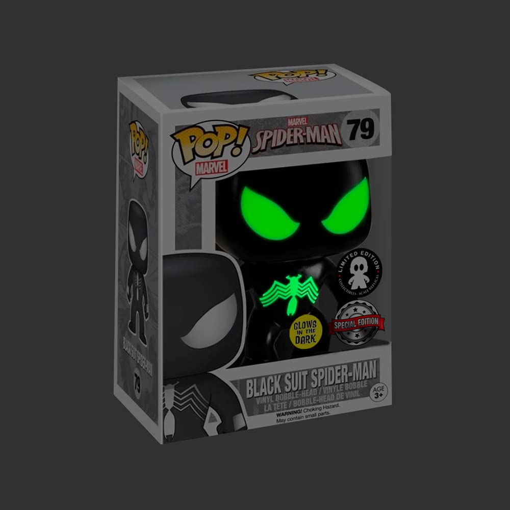 Funko Pop! Spider-Man Black Suit Spider-Man Gitd