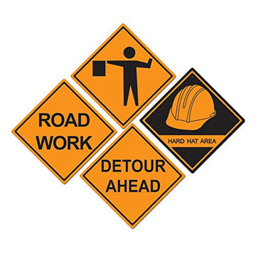 Construction Sign Cutouts 16'' (4 Count)