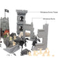 Enajucy 254Pcs/Set Medieval Castle Knights Toy Soldier - Army Figures Miniature Playset With Castle, Four-Color Soldier, Cavalry