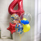 Red Number 4 Balloon 40 Inch, 4 Balloon Number, 4Th Birthday Decorations, Red Party Supplies For Boys Girls