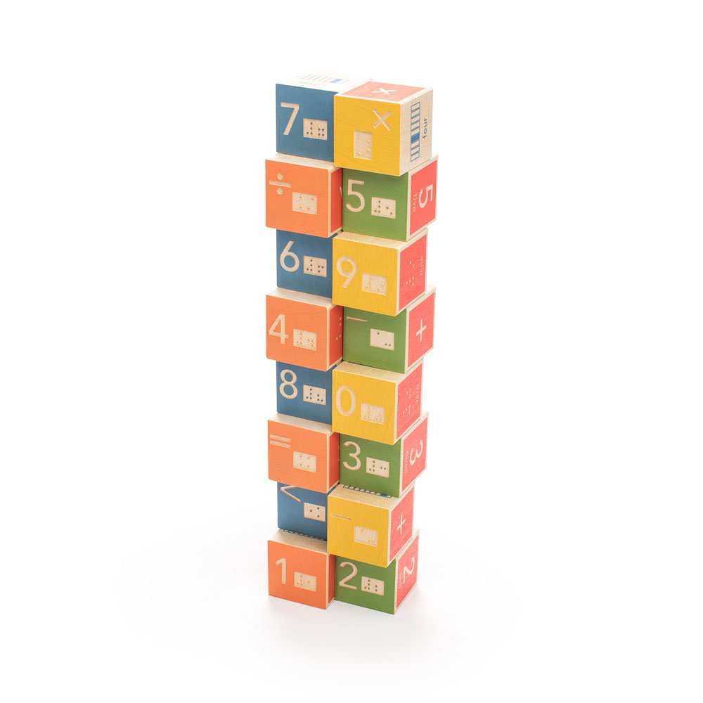 Uncle Goose Braille Math Blocks - Made In The Usa