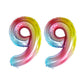 Goer Rainbow Foil Balloons Number 9,Huge Number Balloons For 9Th Birthday Party Supplies Anniversary Decorations (3 Pcs,42 Inch,32 Inch,16Inch)