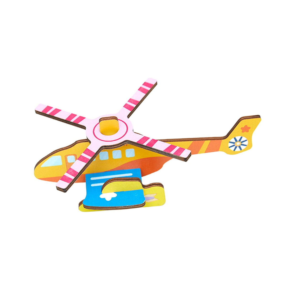 CALANDIS?Wooden Insert Puzzle Kindergarten DIY Toy Model for Toddler Birthday Gifts Helicopter | Developmental Baby Toys | Toys 