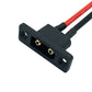 2Pcs Amass Xt90E-M Plug Male Battery Connector Mountable Pigtail Cable, Xt90 Panel Mount Connector With 30Cm Cable For Rc Lipo B