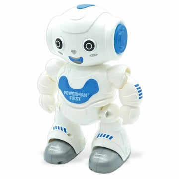 Lexibook Rob16 Powerman, First Smart Interactive Learning Robot Toy For Kids Dancing Plays Music Boy Girl, White/Blue