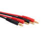 BDHI 2pcs Compatible with Mini Tamiya (Reversed Polarity) Male Connector to 4.0mm Banana Plugs with 14awg Charge Cable 30cm 12in