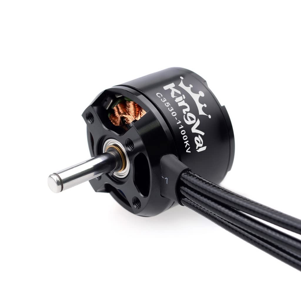 KingVal Replacement 3530 1100KV Brushless Motor with Screw Kit Compatible with RC Fixed-Wing Airplane Glider Aircraft