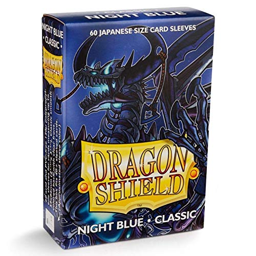 Dragon Shield Japanese Size Card Sleeves – Night Blue 60Ct – Card Sleeves Are Smooth & Tough – Compatible With Pokemon, Yugioh, And More