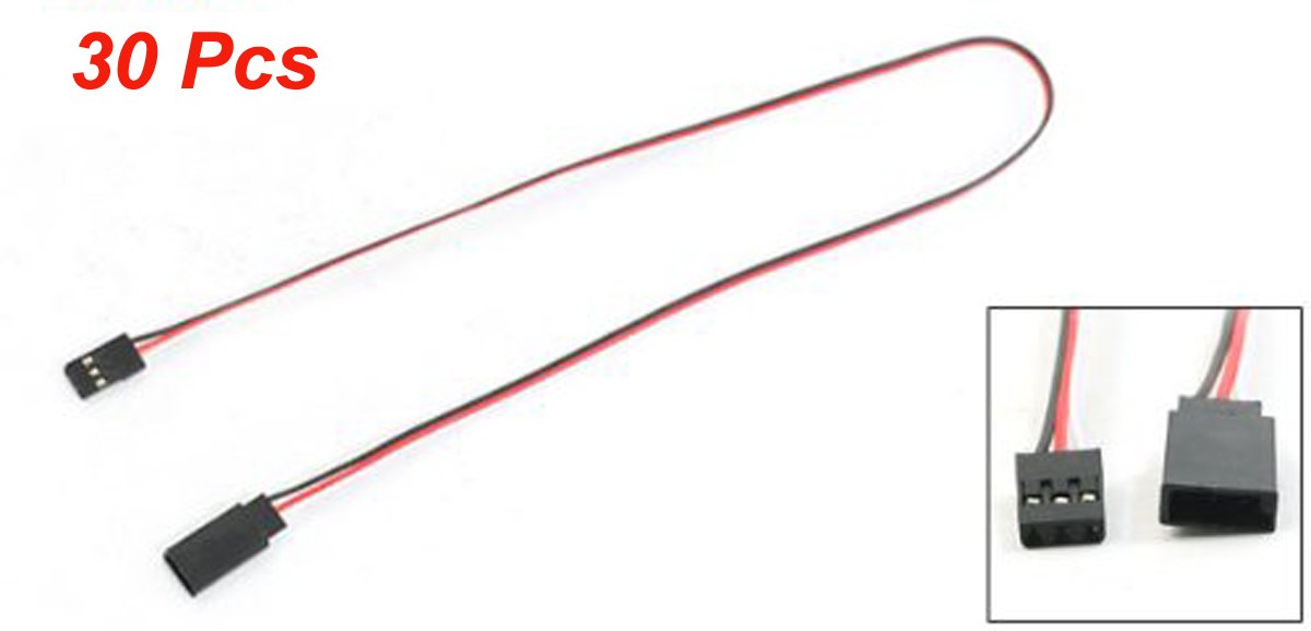 YXQ 500mm Servo Extension Cable 3 Pin Male to Female Lead Wire for RC Airplane (30Pcs)