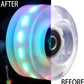 Nezylaf 4 Pack Light Up Roller Skate Wheels 32x58mm 78A Polyurethane 3LED-Colorful with Bearings for Indoor/Outdoor Use