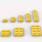 YUJHITP Classic Building Plate Assortment Pack, 100Pcs Yellow Bulk Plates with 8 Size Building Plate Base Plate, Compatible with