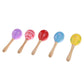 3Nh 1Pc Wooden Maraca Coloful Hand Percussion For Kids Toddler 20Cm/7.87Inch