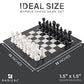 Radicaln Marble Chess Set Storage Box 15 Inches Black And White Handmade Chess Sets For Adults - Chess Board & 32 Chess Pieces - Board Chess Game