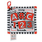 Baby'S First Soft Sensory Cloth Book With Alphabet & Numbers In High Contrast Colors For Infant And Baby