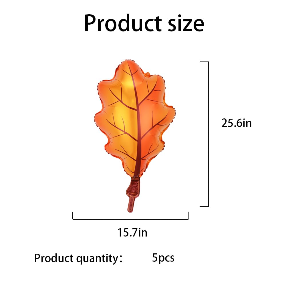 Hadckja Red Leaf Balloons Thanksgiving Balloons Red Leaf Balloons For Fall Harvest Thanksgiving-Themed Party Birthday Party Supp