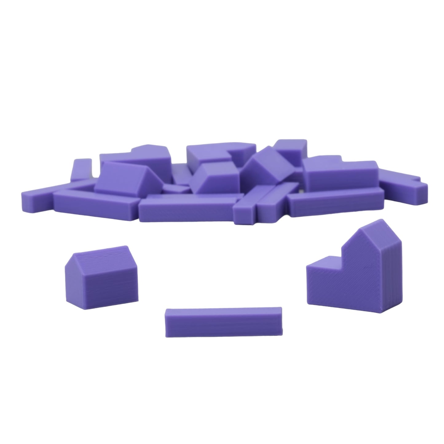 Bkprint3D Replacement Pieces For Catan Board Game | Settlers Pieces | 82 Colors | Base Set | (17_Violet)