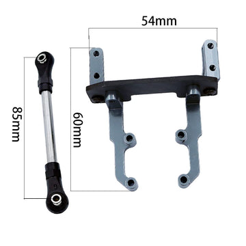 Carbon Fiber Metal Servo Mount Stand with Steering Link for 1/10 RC Crawler Car Axial SCX10 II 90046 AR44 Axle Upgrade Parts (Ti