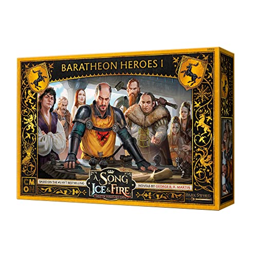 Cmon A Song Of Ice And Fire Tabletop Miniatures Baratheon Heroes I Box Set - Leaders Of The Stormlands, Strategy Game For Adults