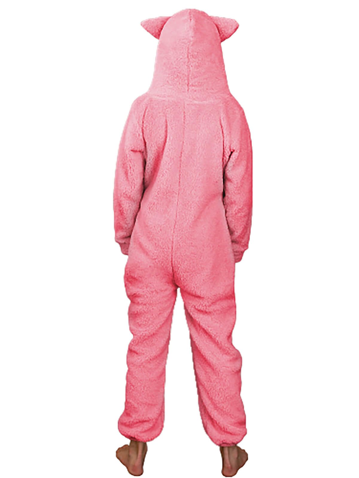 Batermoon Girls Fleece Zip Up Jumpsuits Kids Hooded Rompers Costume Winter Clothes 5-14 Years Pink