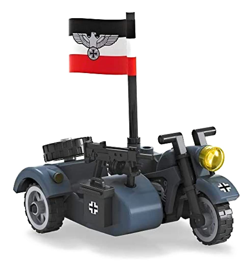 General Jim'S Ww2 German Military Motorcycle And Removable Sidecar Building Blocks Bricks Set For History Enthusiasts Or Brick C