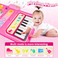 Amy & Benton Baby Piano Mat Pink Piano & Drum Mat 2 in 1, Toddler Musical Piano Mat Toy Birthday Gift for Girls Boys