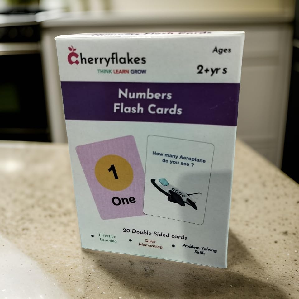 Cherryflakes Flash Cards For Kids  Numbers Flash Cards 1 To 10  Fun & Easy Way Of Learning Numbers For Babies 12+ Months Old (