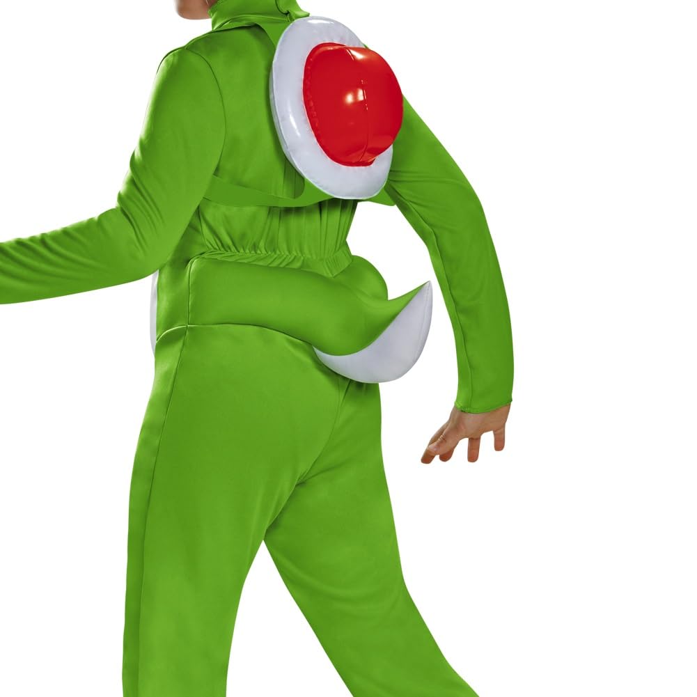 Yoshi Deluxe Costume, Official Nintendo Super Mario Costume, Kids Size Medium (7-8)