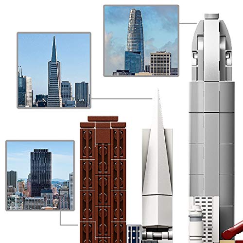 Lego Architecture Skyline Collection 21043 San Francisco Building Kit Includes Alcatraz Model, Golden Gate Bridge And Other San Francisco Architectural Landmarks (565 Pieces)