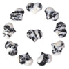 Natural Zebra Jasper Gemstone Healing Crystal 1 Inch Mini Puffy Heart Pocket Stone Iron Gift Box (Pack Of 10)