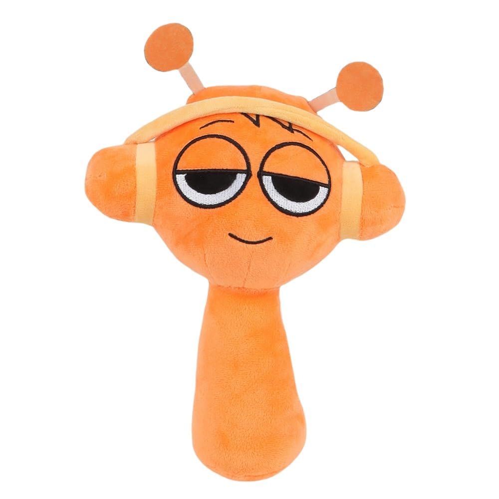 Sprunki Plush, 10'' Cute Orange Oren Plushies Toy for Fans Gift, Soft Stuffed Figuer Doll for Kids Adults, Birthday Christmas Ch