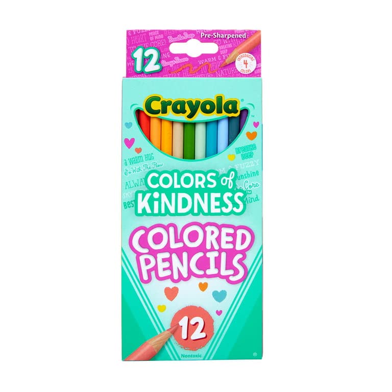 12CT COLORED PENCIL COLORS KINDNESS