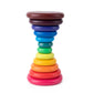 Ujeavette 12 Pieces Smooth Pebble Stacking Toy Bright Colors Stacking Stones Balanced Play Balancing Discs Fine Motor Skills, 12