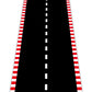 Racetrack Floor Running Black Racer Party Decoration Mat Road Table Runner Long Racetrack Tablecloth Drag For Party (Stripe Styl