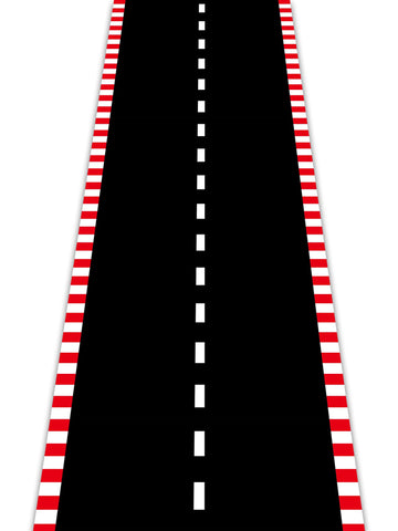 Racetrack Floor Running Black Racer Party Decoration Mat Road Table Runner Long Racetrack Tablecloth Drag For Party (Stripe Styl
