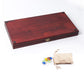 GSE Games & Sports Expert 4-Player Mancala Board Game, Folding Wooden Set with Multi-Color Glass Stones, Mahogany Finish