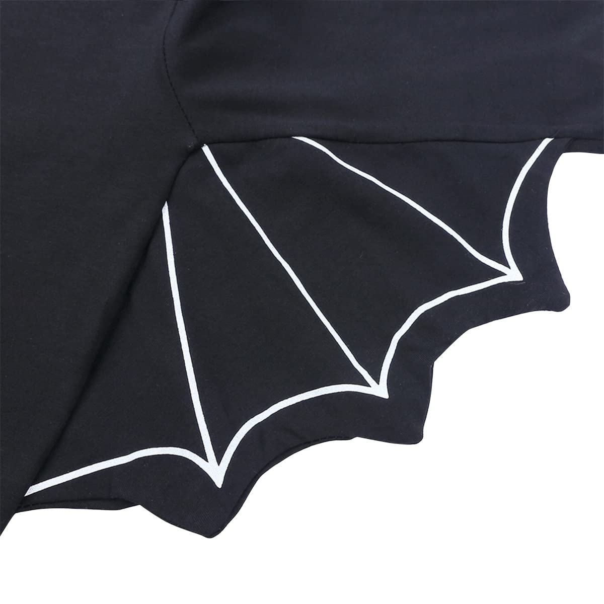 Agqt Baby Girls Black Bat Costume Cloak Romper Hat Halloween Costumes Long Sleeve 2Pcs Romper Black Eye Size 18-24 Months(100)
