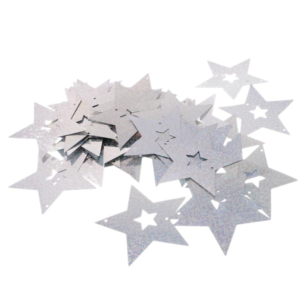 LOSA 50x Wedding Ceiling Hanging Decorations Balloon Swirl Silver Star