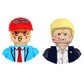 2PCS/Set 1.8'' Trump Parody Characters Mini Action Figures Building Blocks, Miniature Figurines Toys Cake Toppers (Political Sat