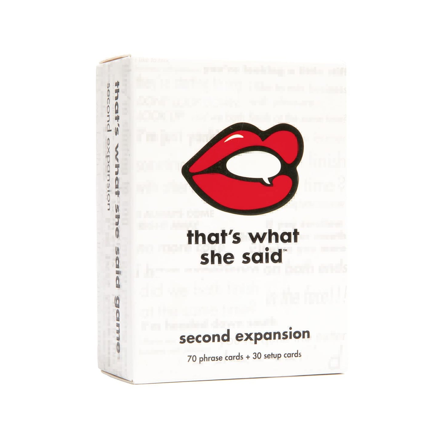 That's What She Said Game - Second Expansion, Adults Only, Small, Cardstock, Red/White, Model 91539