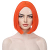 Pattnium Orange Bob Wig Short Straight Orange Bob Wig For Women Bright Orange Wig Middle Part Heat Resistant Cosplay Custume Par