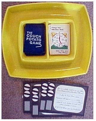 TDC Games Couch Potato Game - Fun Paper Board Game for TV Lovers - Black