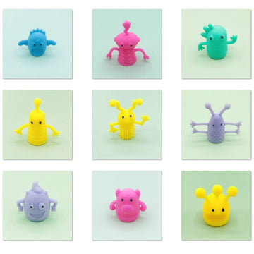 20 PCS Cute Finger Puppets Toys,Monster Stretchy Finger Puppets Fidget Toys,Soft Rubber Finger Doll Toys for Role Playing,Party,