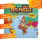 Geotoys Geopuzzle, World Shaped Jigsaw Puzzles, 68 Pc Geography Puzzle, Geography Game & Map Puzzle, Jigsaw Puzzles For Kids Ages 6-9 Years Old