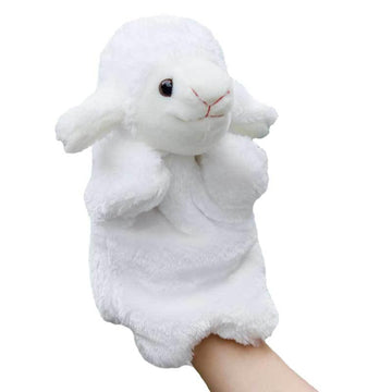 Tiny Heart Small Sheep Lamb Plush, Lamb Stuffed Aniaml White Hand Puppet, Birthday Children'S Parent-Child Interactive Early Edu