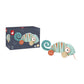 Janod - Tropik Pull-Along Chameleon - Wooden Early-Learning Toy - Silent Wheels - Educational Walking And Balancing Toy - Water-Based Paint - 1 Year + J08264, Green