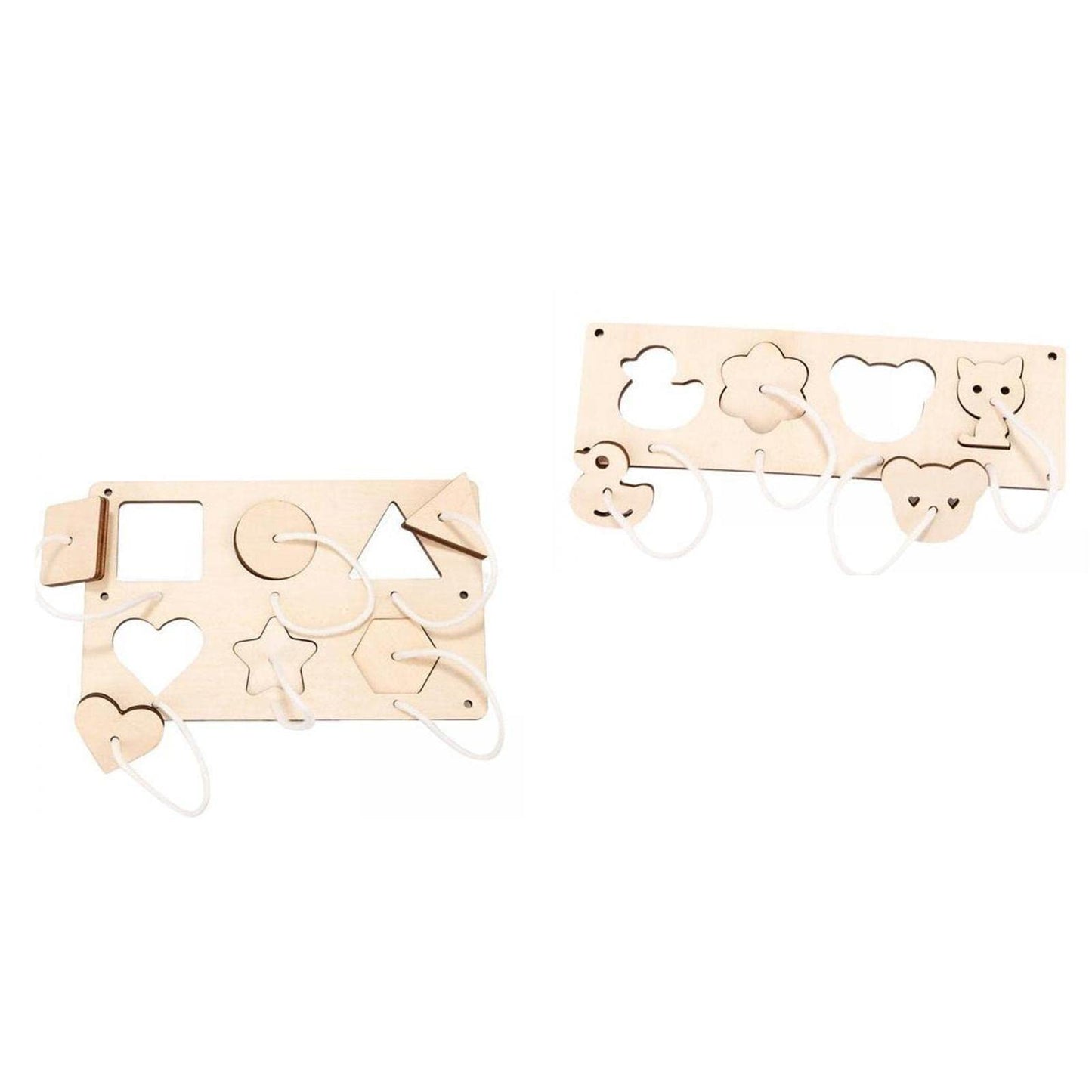 Merishopp 2Pcs Montessori Busy Board Sensory Educational Accessories Styled| Baby Learning Toy | Infant Activity Toy | Sensory P